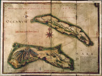 Carte géographique des Açores, 1587